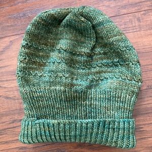 Handmade Green Wool Beanie Hat